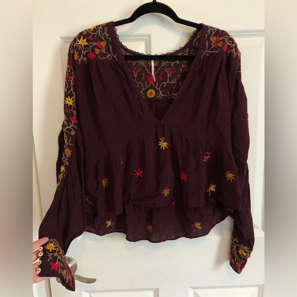 Free people embroidered top